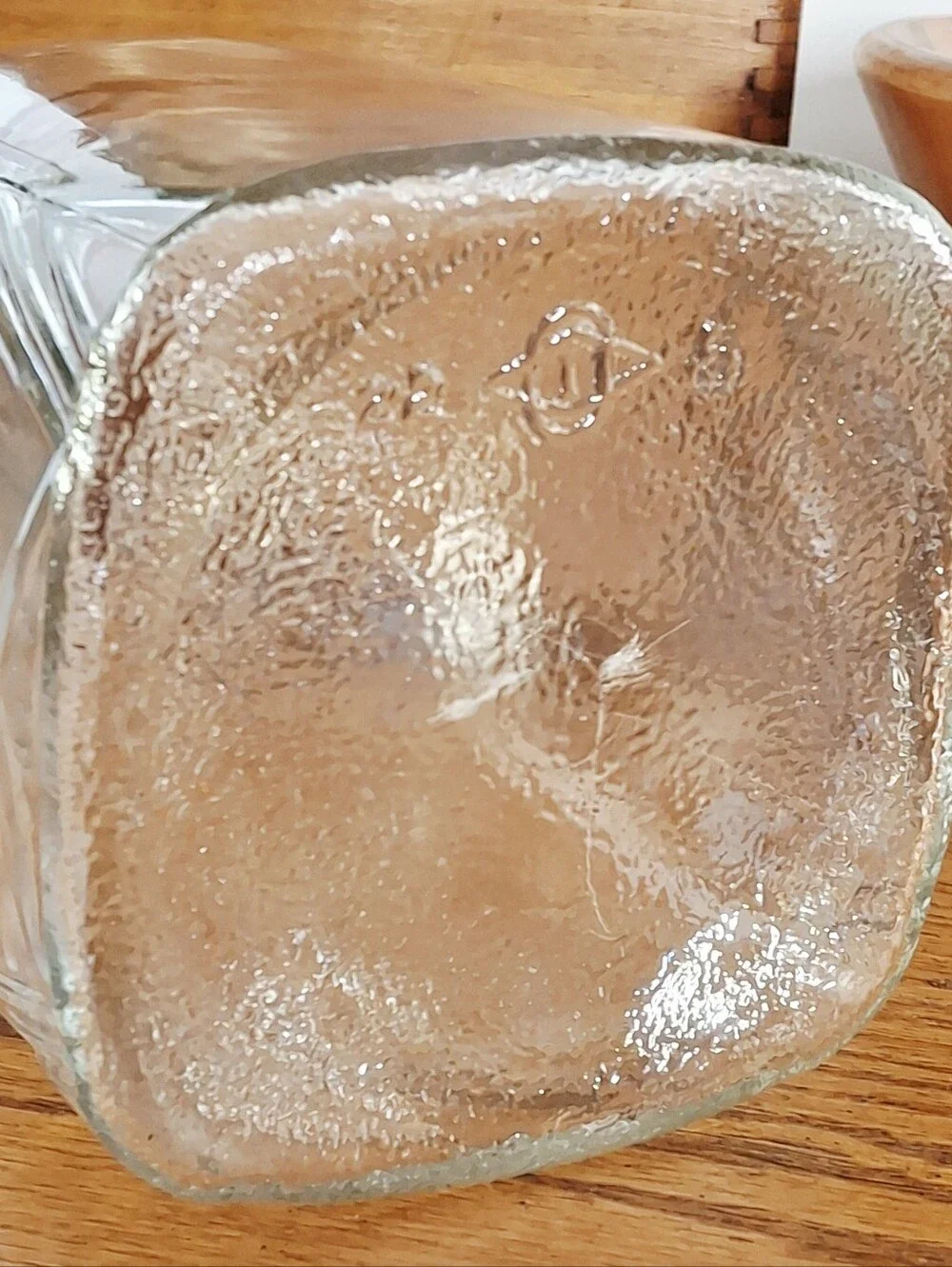 Vintage Owens Illinois Glass Coffee Jar Embossed 1935 Coffee Bar Kitchen Decor